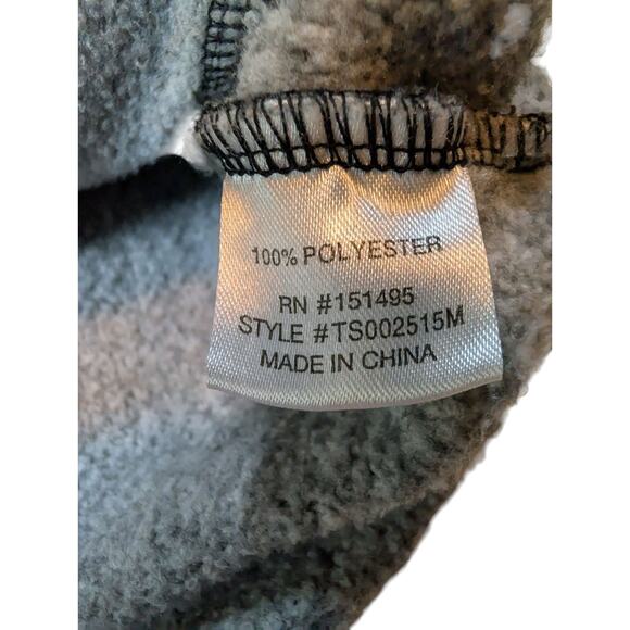 BKE Declan Men’s M White Gray Black Textured 1/4 Zip Fleece Lined Hooded Sweater - Picture 4 of 8